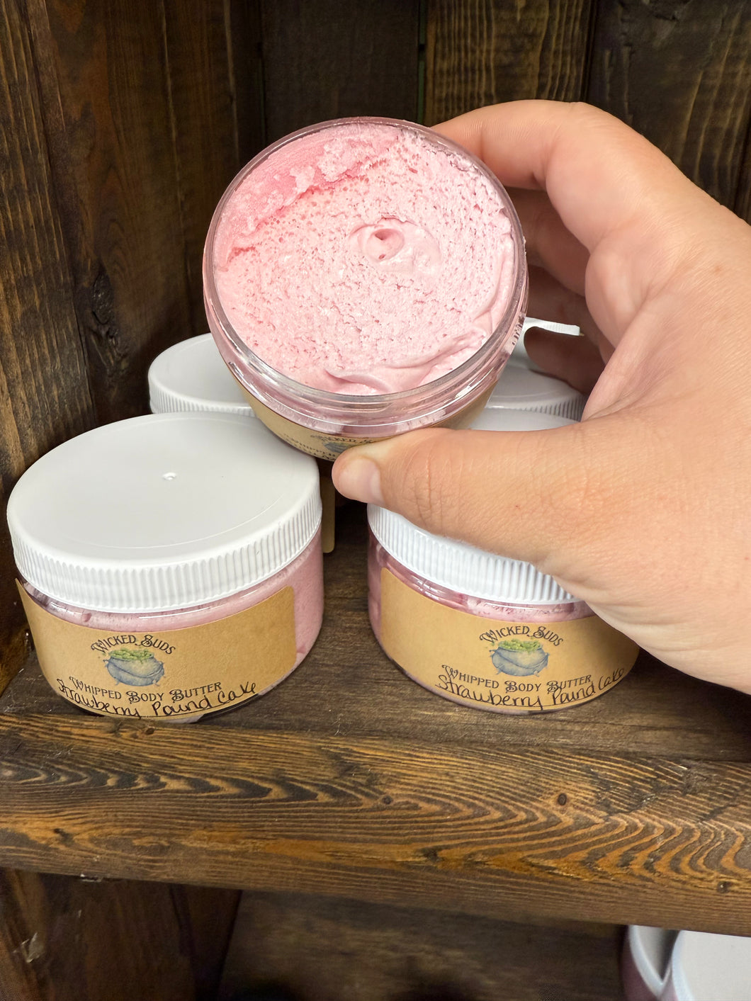 Whipped body butter- strawberry pound cake