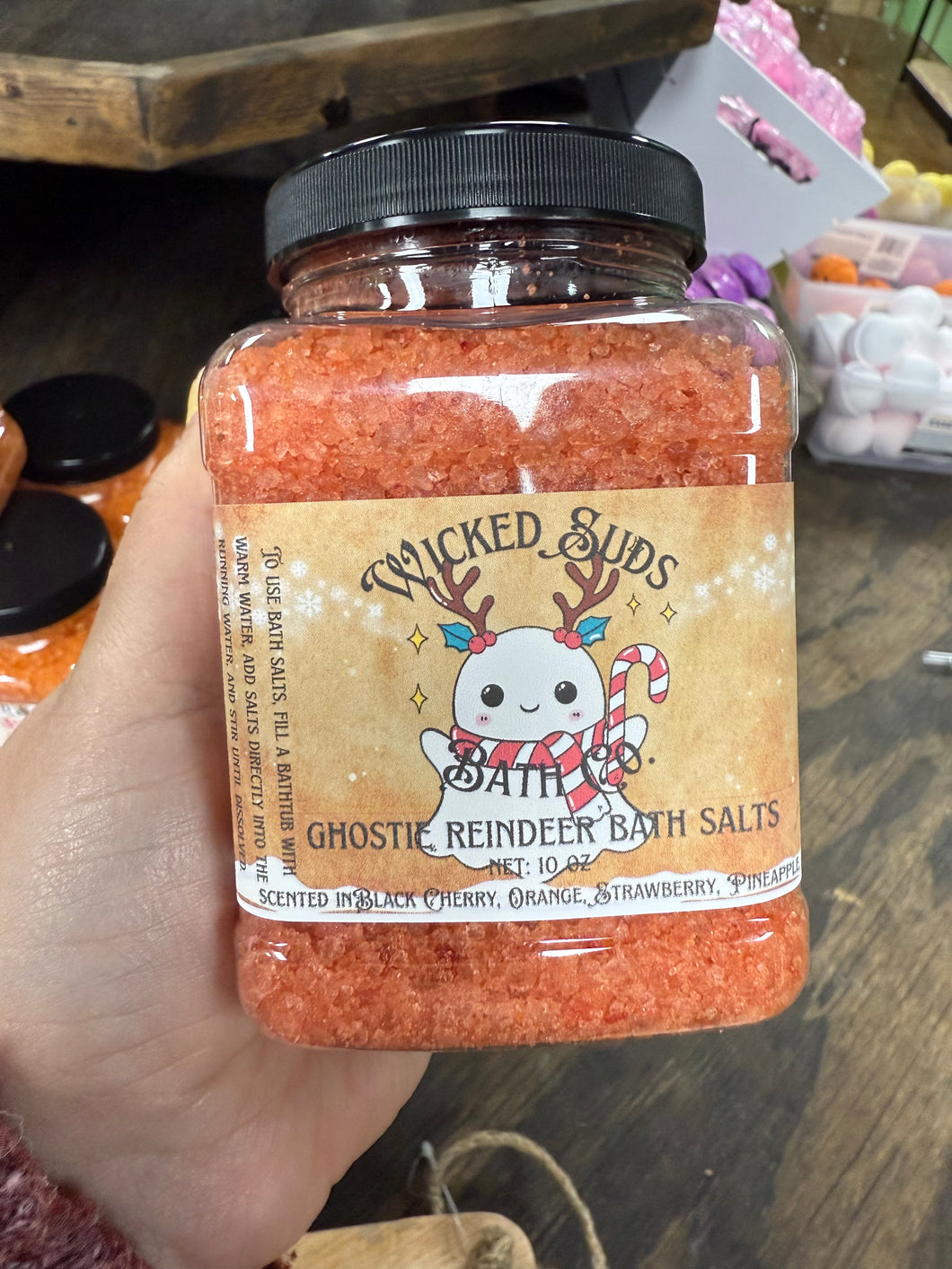 Ghostie reindeer bath salts