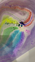 Load image into Gallery viewer, Cute ghost in purple hat bath bomb
